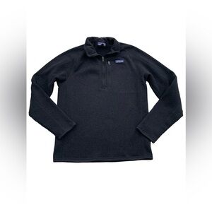 Patagonia Men’s Size Small Black Better Sweater® Quarter 1/4-Zip Pullover